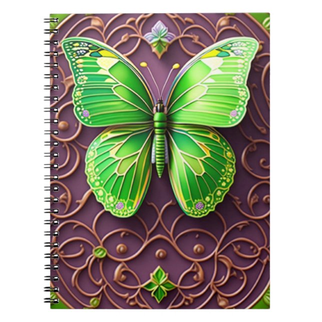 Green Butterfly 3D Optics Notebook (Front)