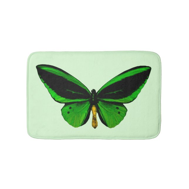Green Butterfly Bath Mat (Front)