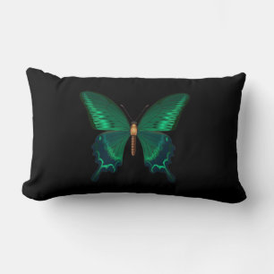 Green Butterfly Decorative Throw Pillow