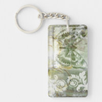Green Butterfly Inset with Ironwork Gate