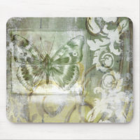 Green Butterfly Inset with Ironwork Gate