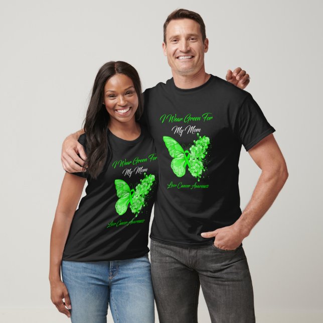 Green Butterfly Liver Cancer Awareness T-Shirt (Unisex)