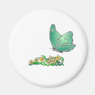 Green Butterfly Magnet