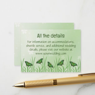 Green butterfly on light green - enclosure card