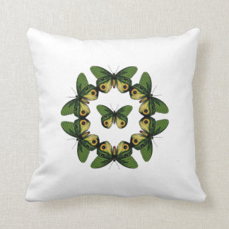Green Butterfly Pillow case