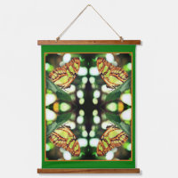 Green Butterfly Posing Abstract