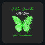 Green Butterfly Square Sticker<br><div class="desc">Green Butterfly</div>