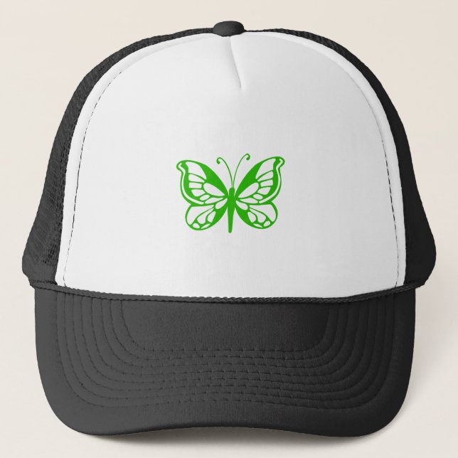 Green Butterfly Trucker Hat (Front)