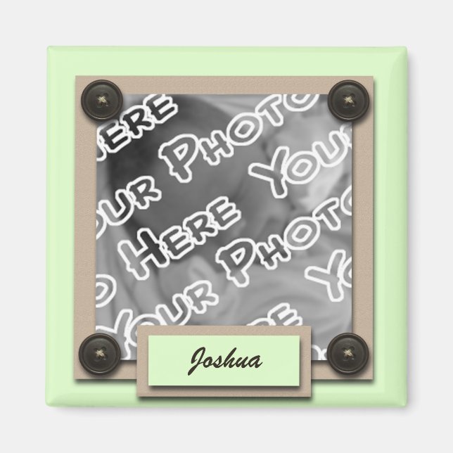 Green Buttons & Brackets Magnet (Front)
