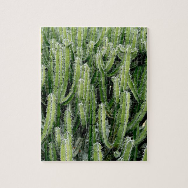 Green Cactus Cacti Plant Jigsaw Puzzle (Vertical)