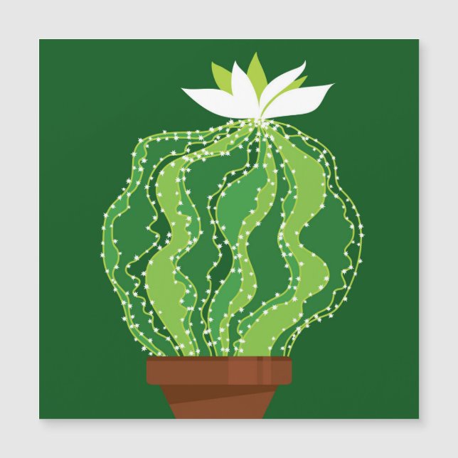 Green cactus: natural abstract motif. (Front)