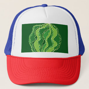 Green cactus: natural abstract motif. trucker hat
