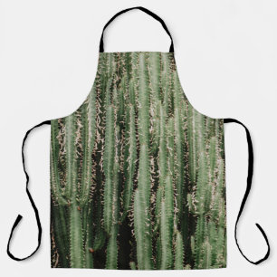Green cactus plant close-up photo apron