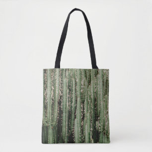 Green cactus plant close-up photo tote bag