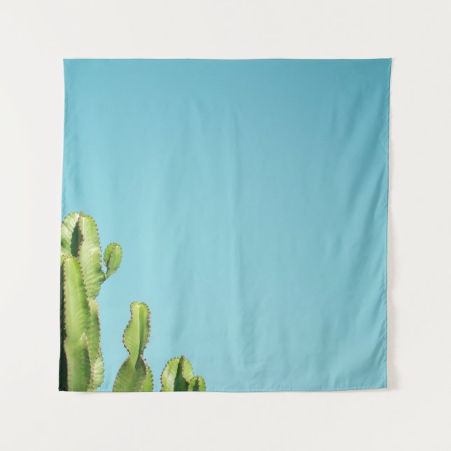 Green cactus plant tapestry (Front)