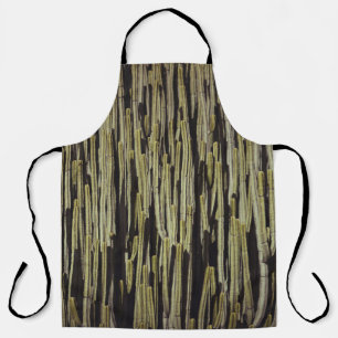 Green cactus wallpaper apron