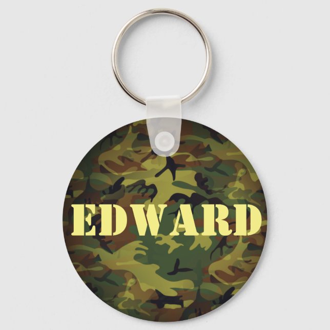 Green Cammo Key Ring (Front)