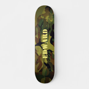 Green Cammo Skateboard