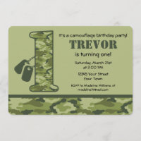 Green Camo 1st Birthday