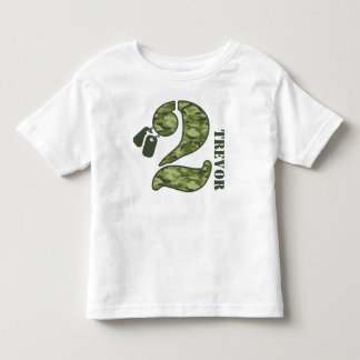 Green Camo 2nd Birthday Toddler T-Shirt