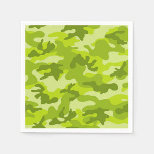 Green Camo Adventure Fun Colourful Sports Boot Cam Napkin