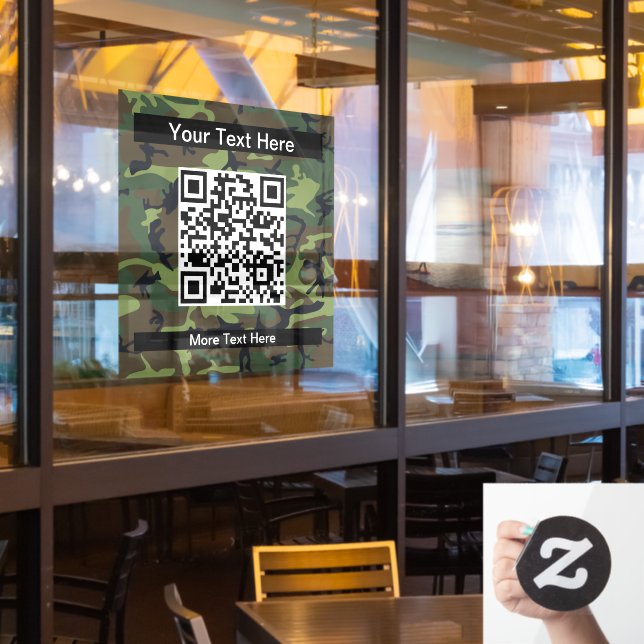 Green Camo, Camouflage, Military, Army (Restaurant Window)
