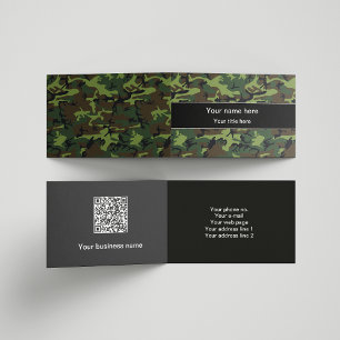 Green Camo, Camouflage, Military, Army Business Card