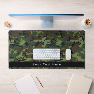 Green Camo, Camouflage, Military, Army Desk Mat
