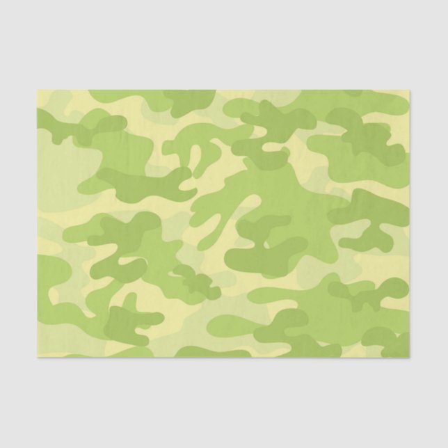 Green Camo Design Tissue Paper (Front)