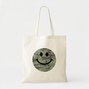 Green Camo Face Tote Bag