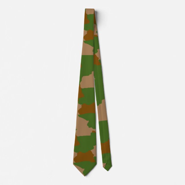 Green Camo Military Camouflage Tie (Front)