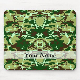 Green camo mouse pad