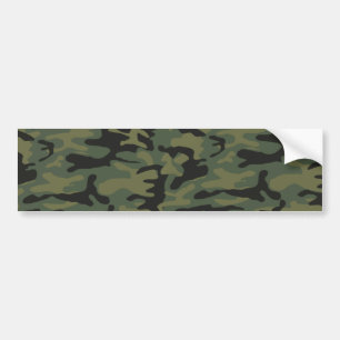 Green camo pattern bumper sticker