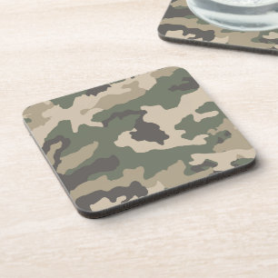 Green Camo Pattern Coaster