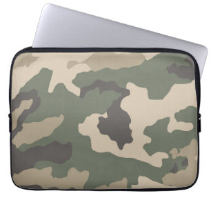 Green Camo Pattern Laptop Sleeve