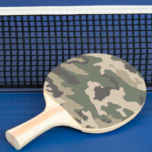 Green Camo Pattern Ping Pong Paddle (Insitu)