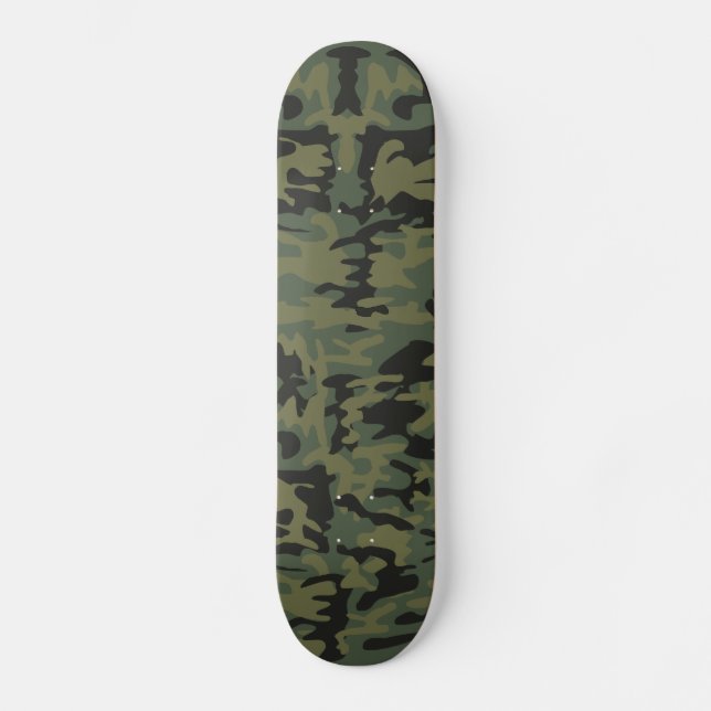 Green camo pattern skateboard (Front)