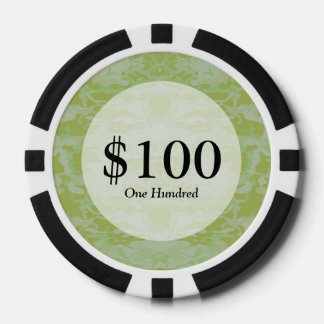 Green camo poker chips