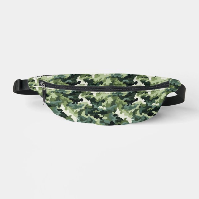 Green Camo Print Bum Bags (Front)
