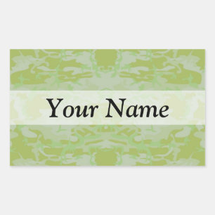 Green camo rectangular sticker