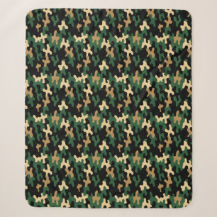 Green Camo Sherpa Blanket