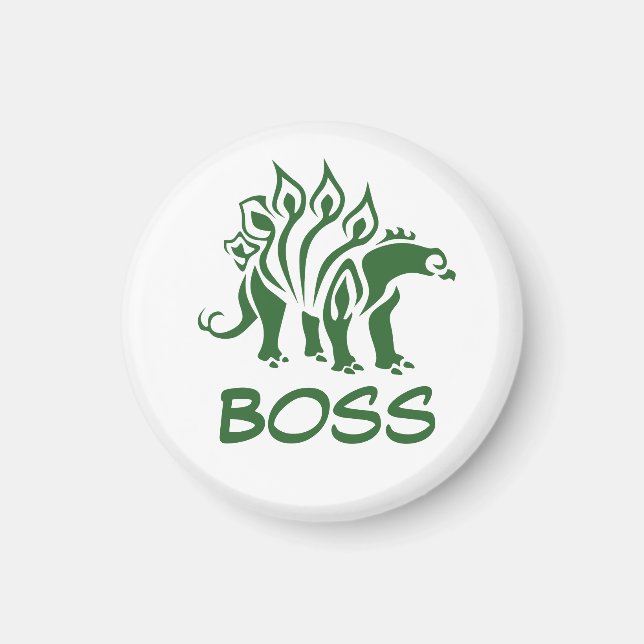 Green Camo Stegosaurus Spiked  Dinosaur  Magnet (Front)