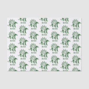 Green Camo Stegosaurus Spiked  Dinosaur  Tissue Paper