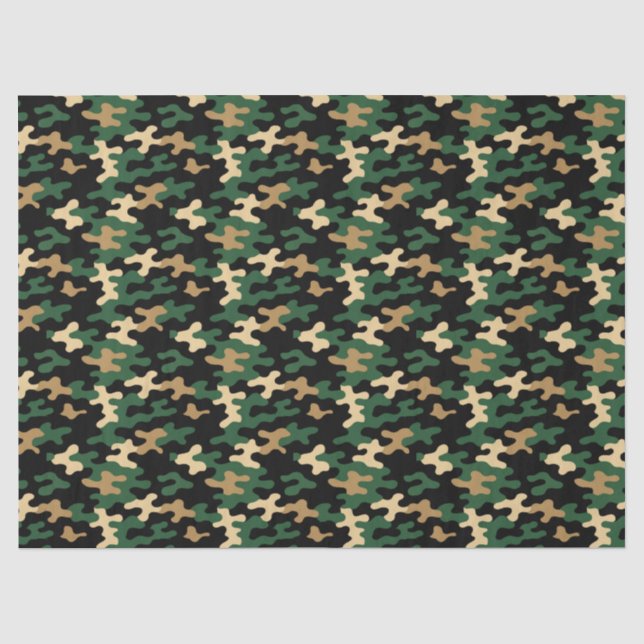 Green Camo Tissue Paper (Front)