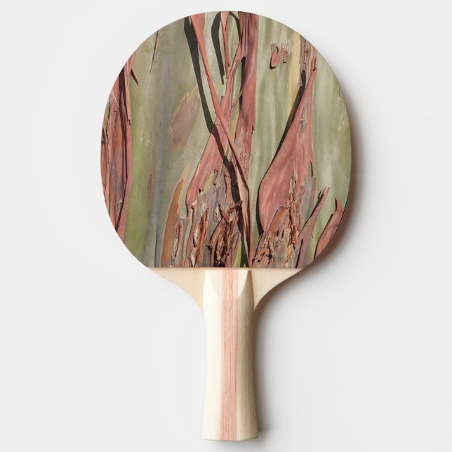 Green Camo Tree Bark Ping Pong Paddle (Front)
