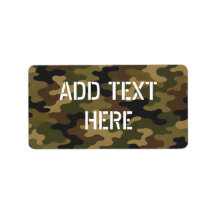 Green Camouflage Army Military Labels