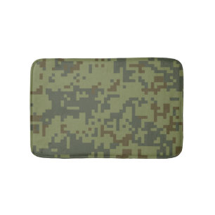 Green Camouflage Army pattern Bath Mat