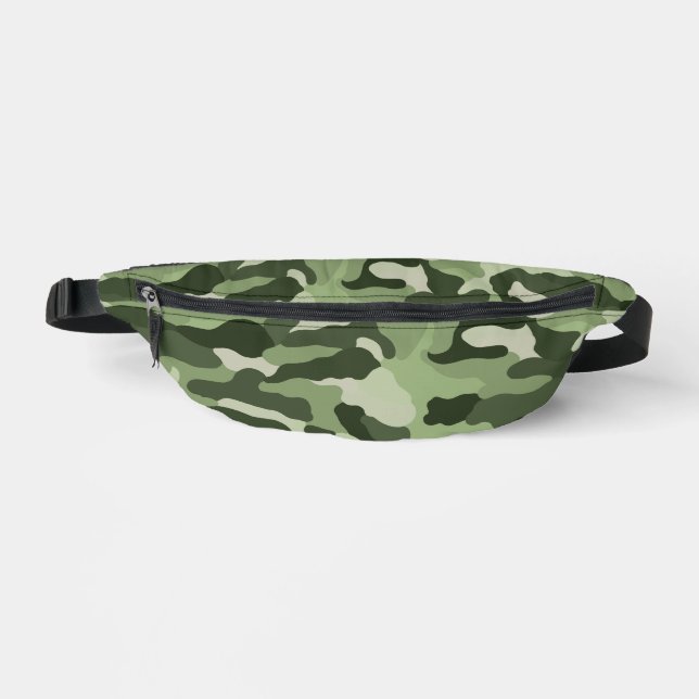 Green Camouflage  Bum Bags (Front)
