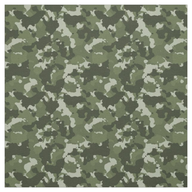 Green Camouflage Camo Forest Military Fabric (Swatch)