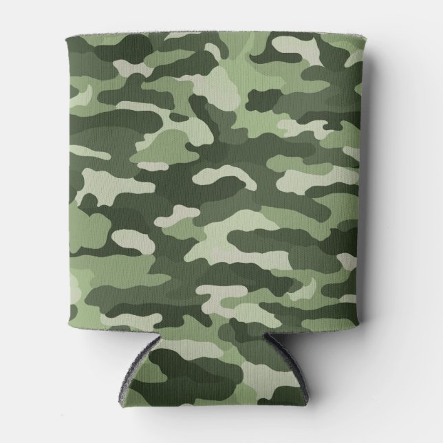 Green Camouflage Can Cooler (Front)